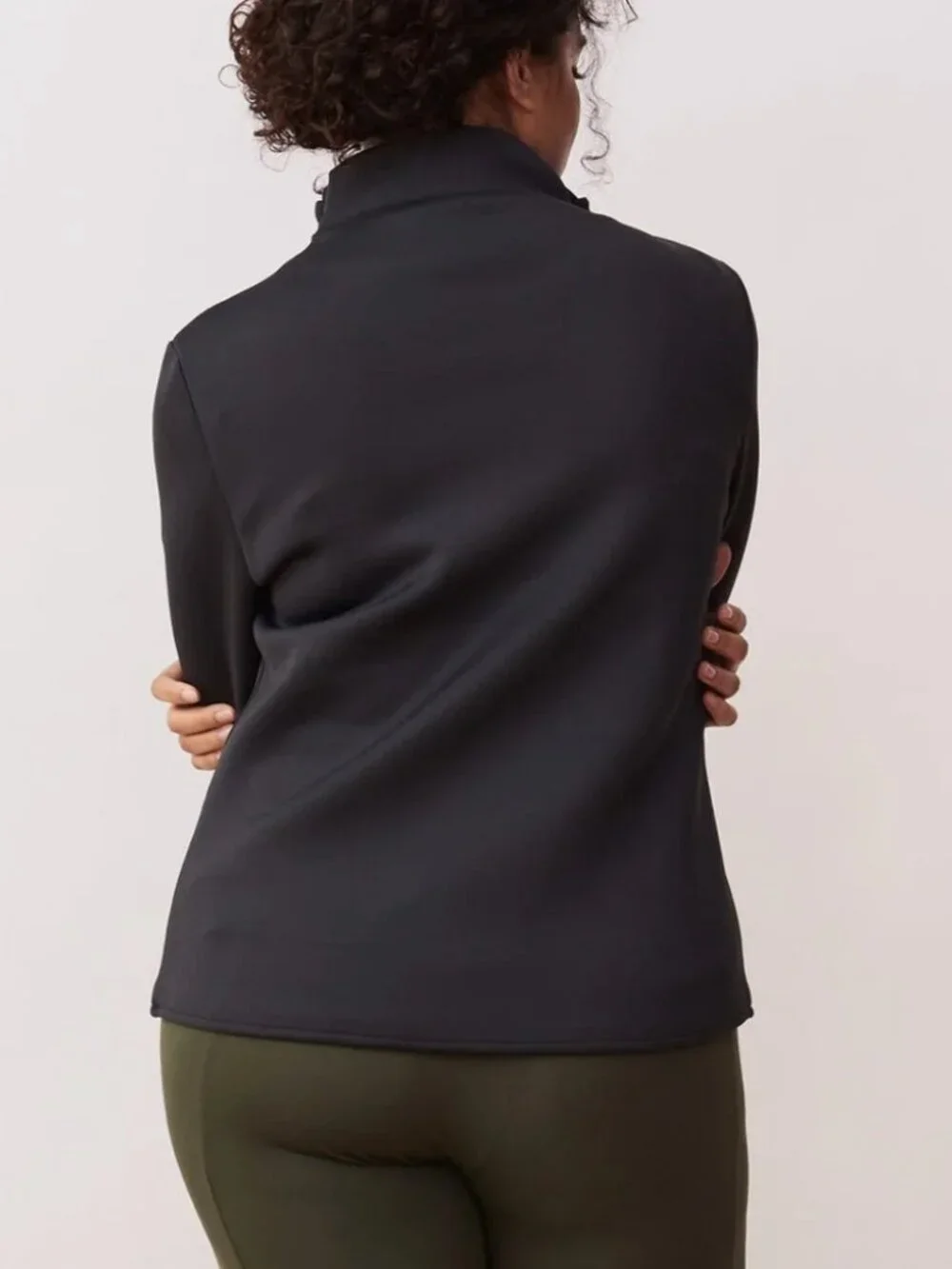 ADAY Up in the Air Lightweight Asymmetrical Zip Jacket, Black, Medium
